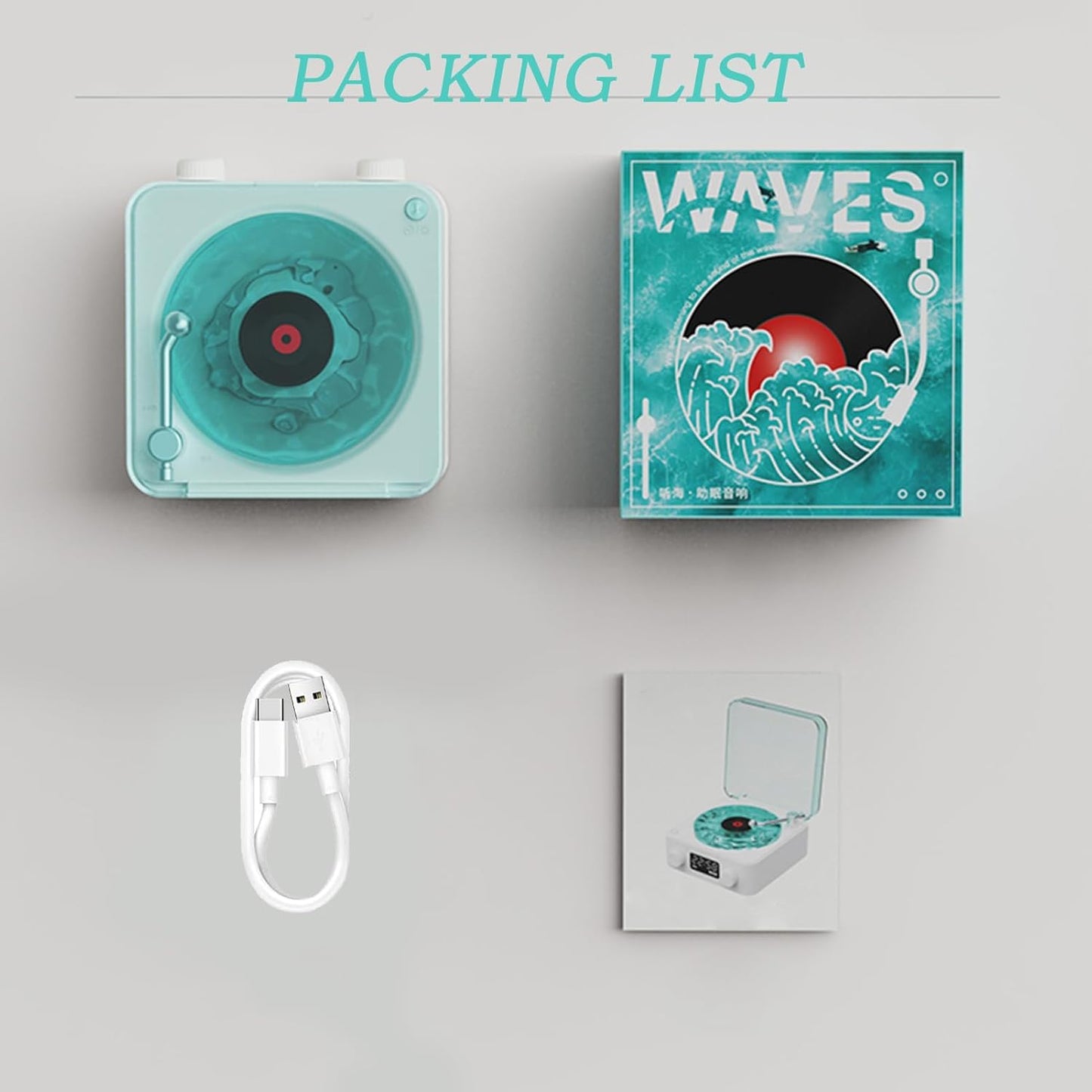 Bluetooth Speaker with Night Light – White Noise Sound Machine & Lamp