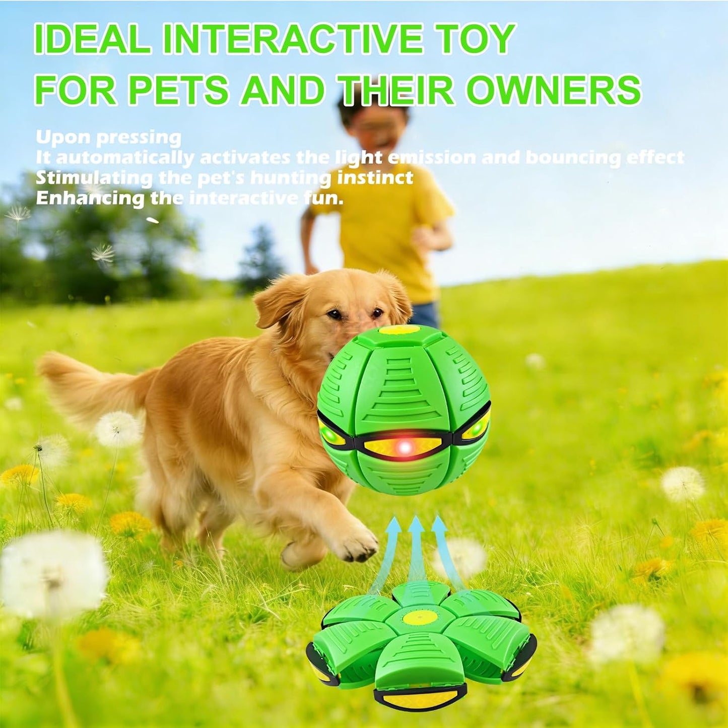 Pop-Up Bounce Ball – Light-Up Suction Fidget Jumping Toy for Kids