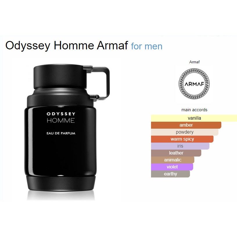 Armaf Odyssey Homme EDP 3.4 oz – Men's Fresh Woody Cologne 100ml