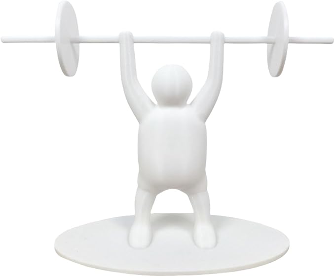 Funny Weightlifter Toilet Paper Holder – Novelty Bathroom Roll Stand