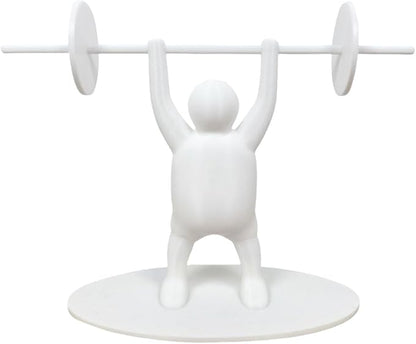 Funny Weightlifter Toilet Paper Holder – Novelty Bathroom Roll Stand