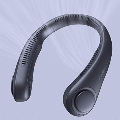 JISULIFE Portable Neck Fan – Hands-Free Bladeless Wearable Personal Fan