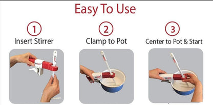 StirMATE Automatic Pot Stirrer - Hands-Free Cordless Kitchen Stirrer for Soups, Sauces & Risotto
