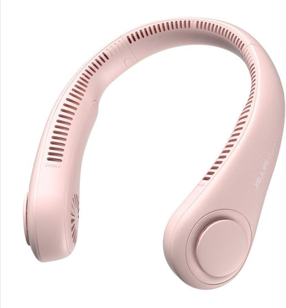 JISULIFE Portable Neck Fan – Hands-Free Bladeless Wearable Personal Fan