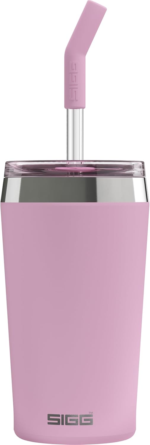 SIGG Helia Insulated Travel Mug – Stainless Steel Tumbler with Glass Straw