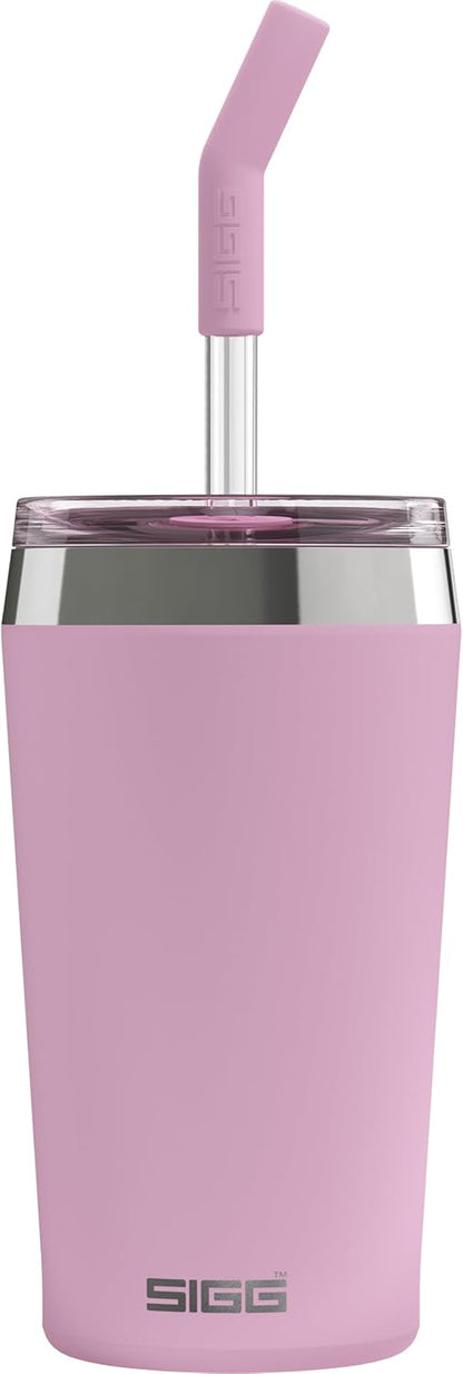 SIGG Helia Insulated Travel Mug – Stainless Steel Tumbler with Glass Straw