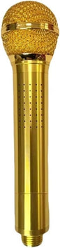 Gold aluminum alloy singing showerhead microphone karaoke prop