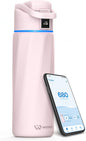 WaterH Smart Water Bottle 24oz - Insulated Stainless Steel with Hydration Tracker, Reminder & LED Display