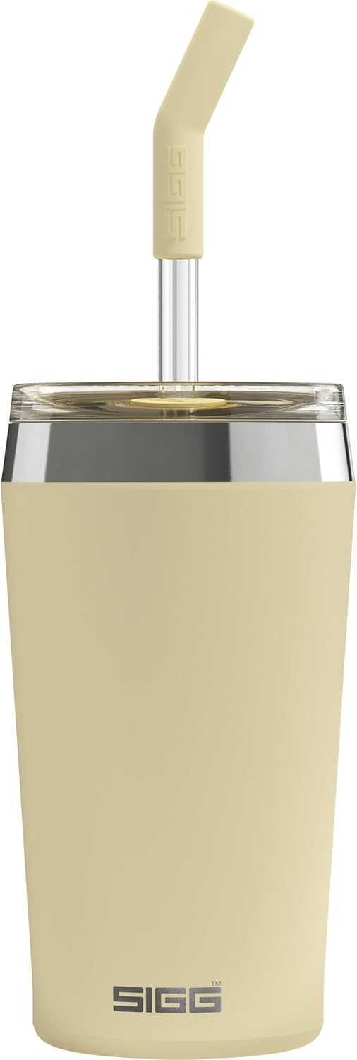 SIGG Helia Insulated Travel Mug – Stainless Steel Tumbler with Glass Straw