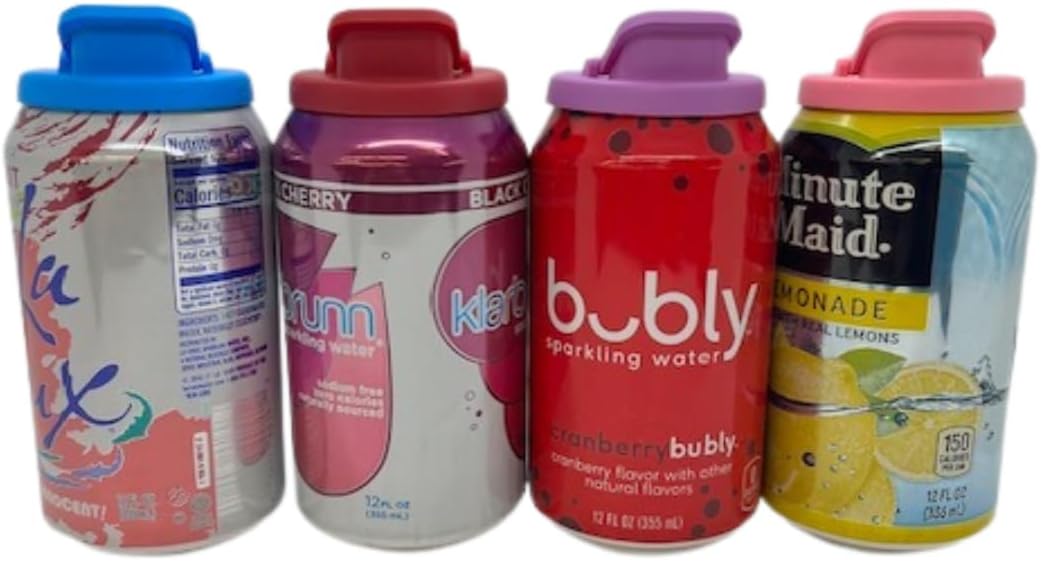 Can Covers for Standard 12 oz Cans – 4 Pack Lids, Dishwasher Safe