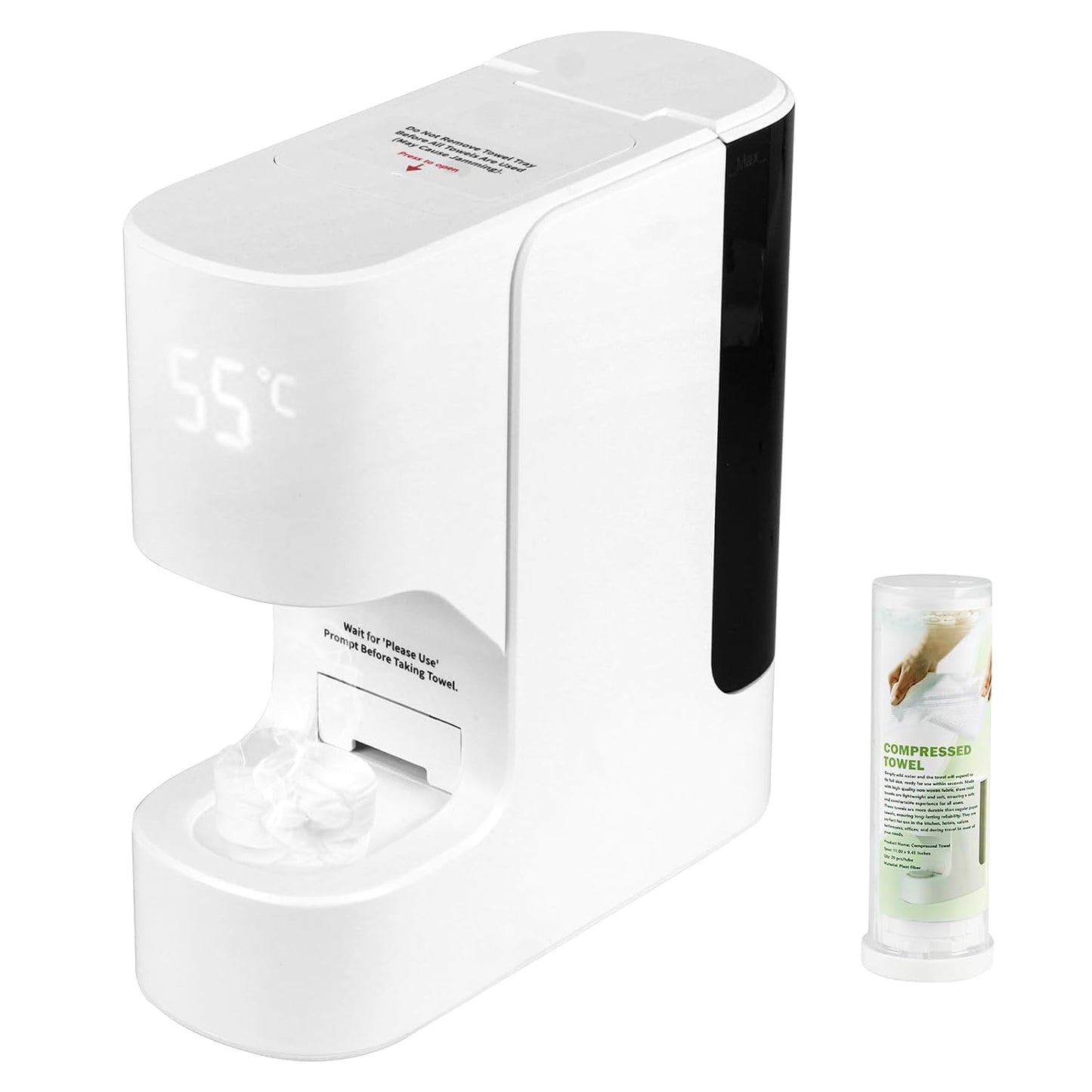 Automatic hot towel warmer and dispenser heating a facial towel, fast heating spa towel heater for skincare and home use