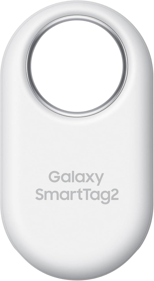 Samsung Galaxy SmartTag2 Bluetooth tracker attached to keys for finding lost items