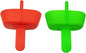 Set of 2 red and green silicone popsicle holders with built-in straw