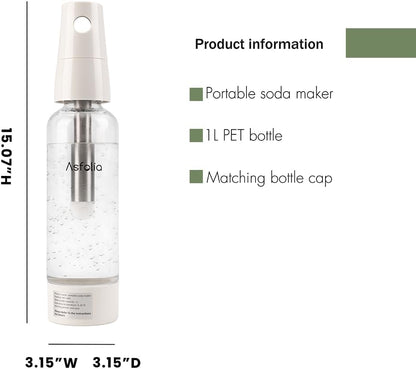 Portable Travel Soda Maker – Cordless Sparkling Water Machine with CO2