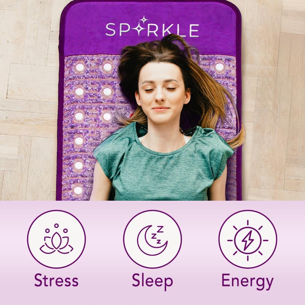 Infrared Heating Mat – Portable Crystal Gemstone Therapy Mat with Red Light