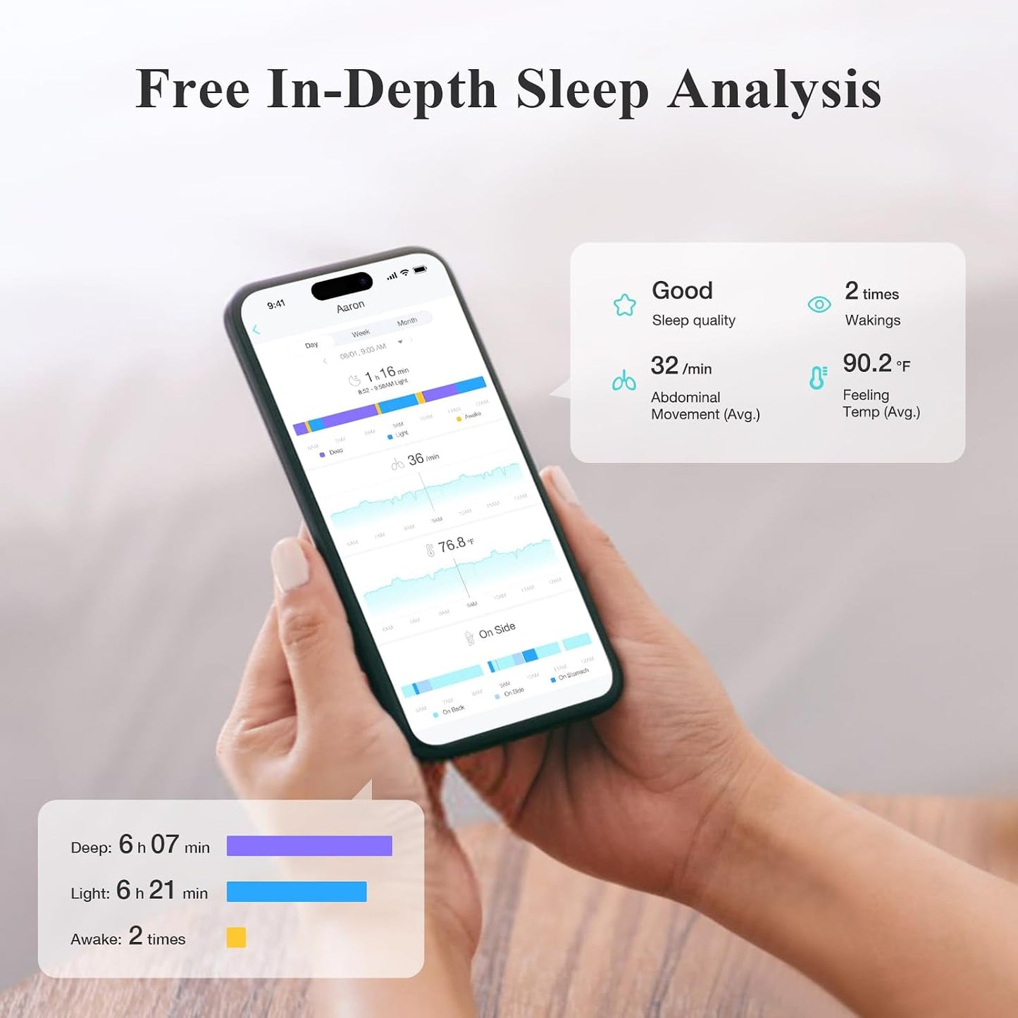 Sense-U Pro Baby Breathing & Sleep Monitor – Clip-On with Vibration Alerts
