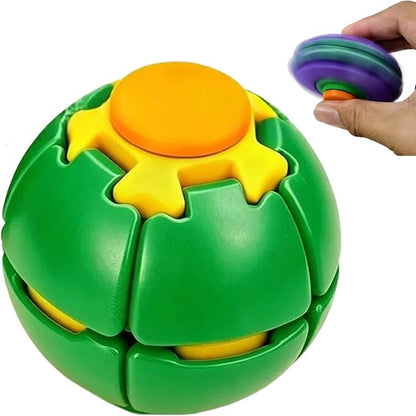 Press & Spin Fidget Ball – 3D Printed Sensory Stress Relief Toy for Kids, Teens & Adults | Compact Anxiety Fidget Spinner