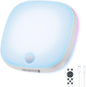 IP65 waterproof motion sensor LED light with RGB colors and remote control mounted on bathroom wall