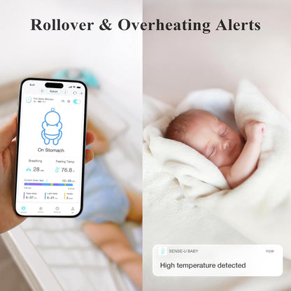 Sense-U Pro Baby Breathing & Sleep Monitor – Clip-On with Vibration Alerts
