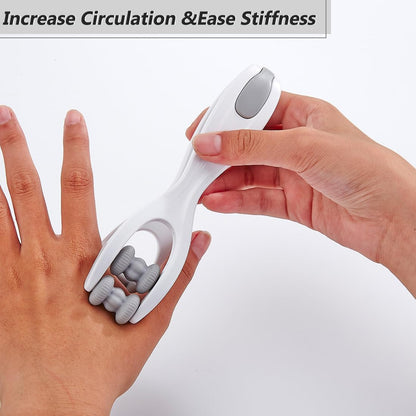 Finger & Hand Massage Roller – Silicone Massager for Hands, Palm & Wrist (Grey)
