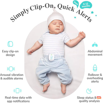Sense-U Pro Baby Breathing & Sleep Monitor – Clip-On with Vibration Alerts