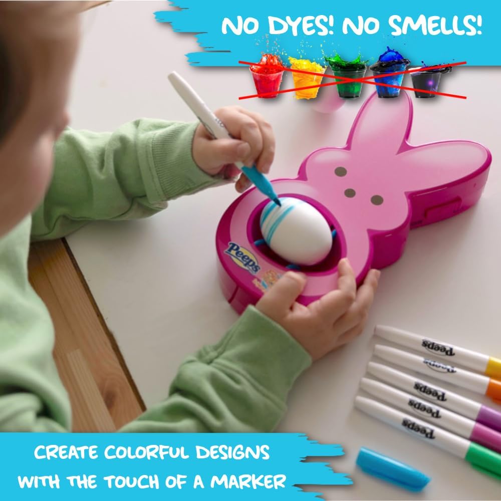 Eggmazing Egg Decorator - Peeps Bunny Kit with 6 Markers