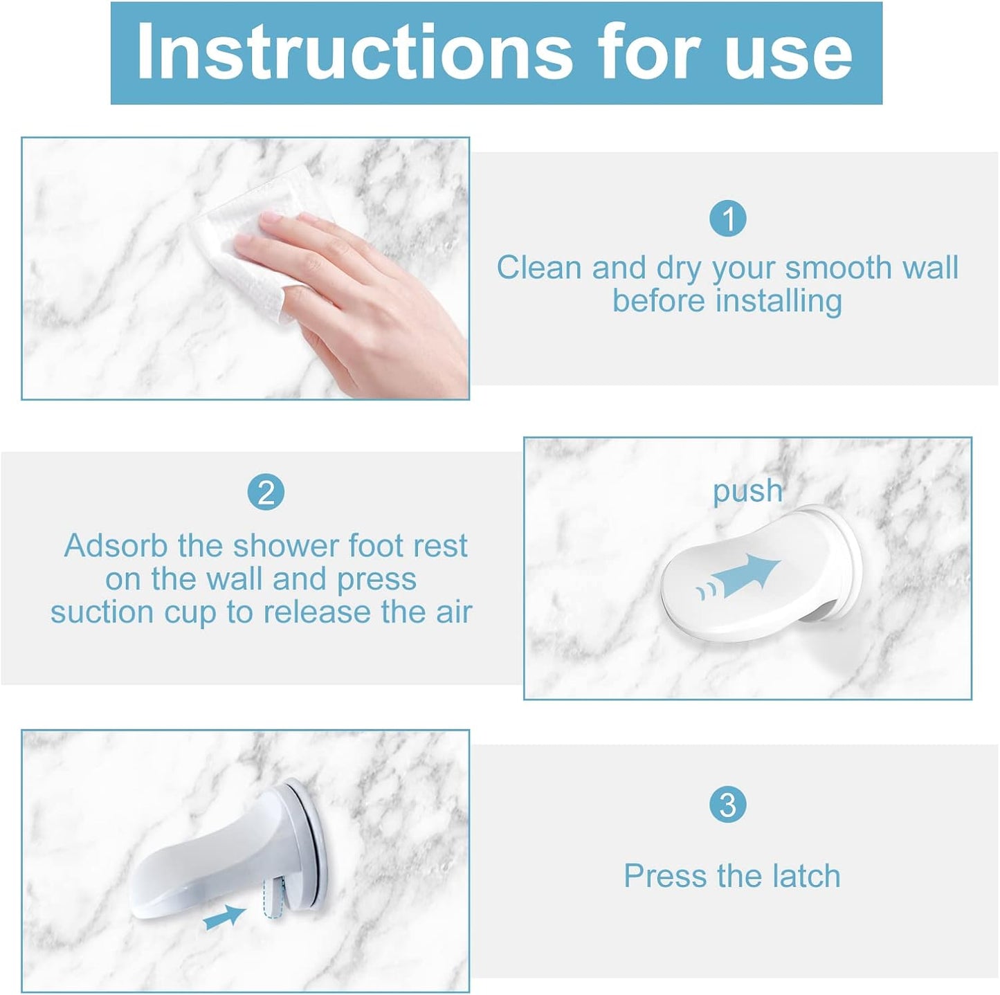 Suction Shower Foot Rest – Non-Slip Leg Shaving & Pedicure Step for Bath