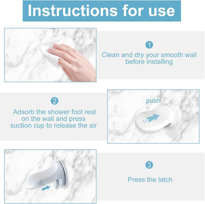 Suction Shower Foot Rest – Non-Slip Leg Shaving & Pedicure Step for Bath