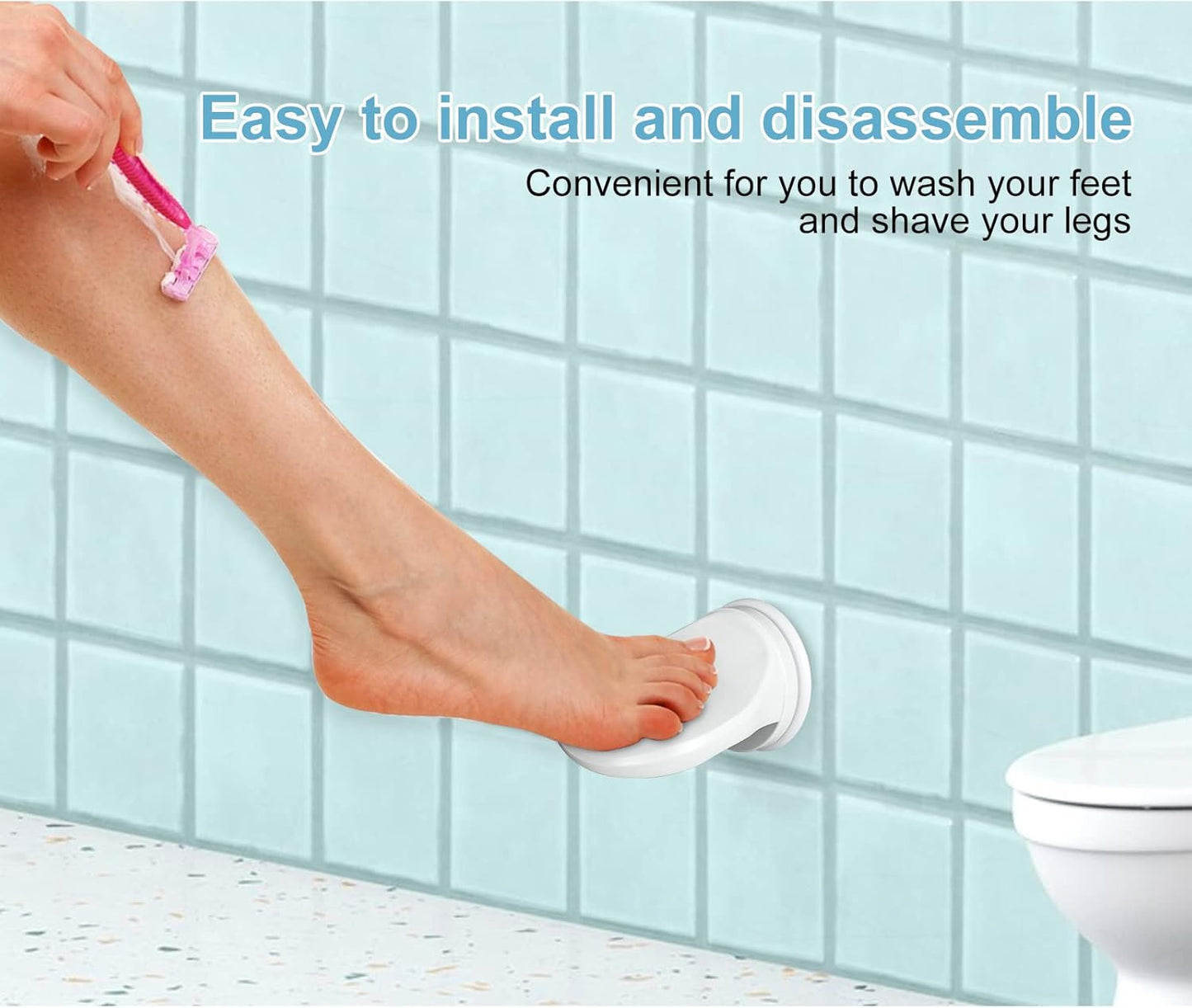 Suction Shower Foot Rest – Non-Slip Leg Shaving & Pedicure Step for Bath