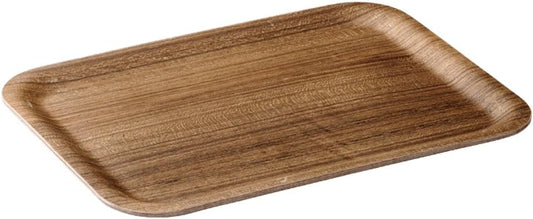 KINTO non-slip teak wooden serving tray with natural grain 10.6 by 7.9 inches