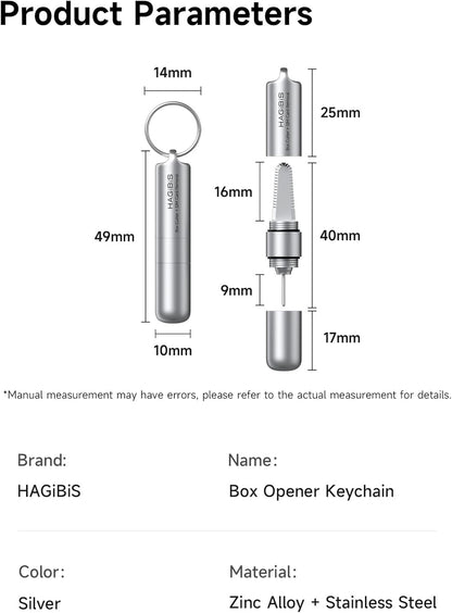 Hagibis SIM Card Ejector Tool with Box Cutter – 2-in-1 EDC Keychain (CP03)