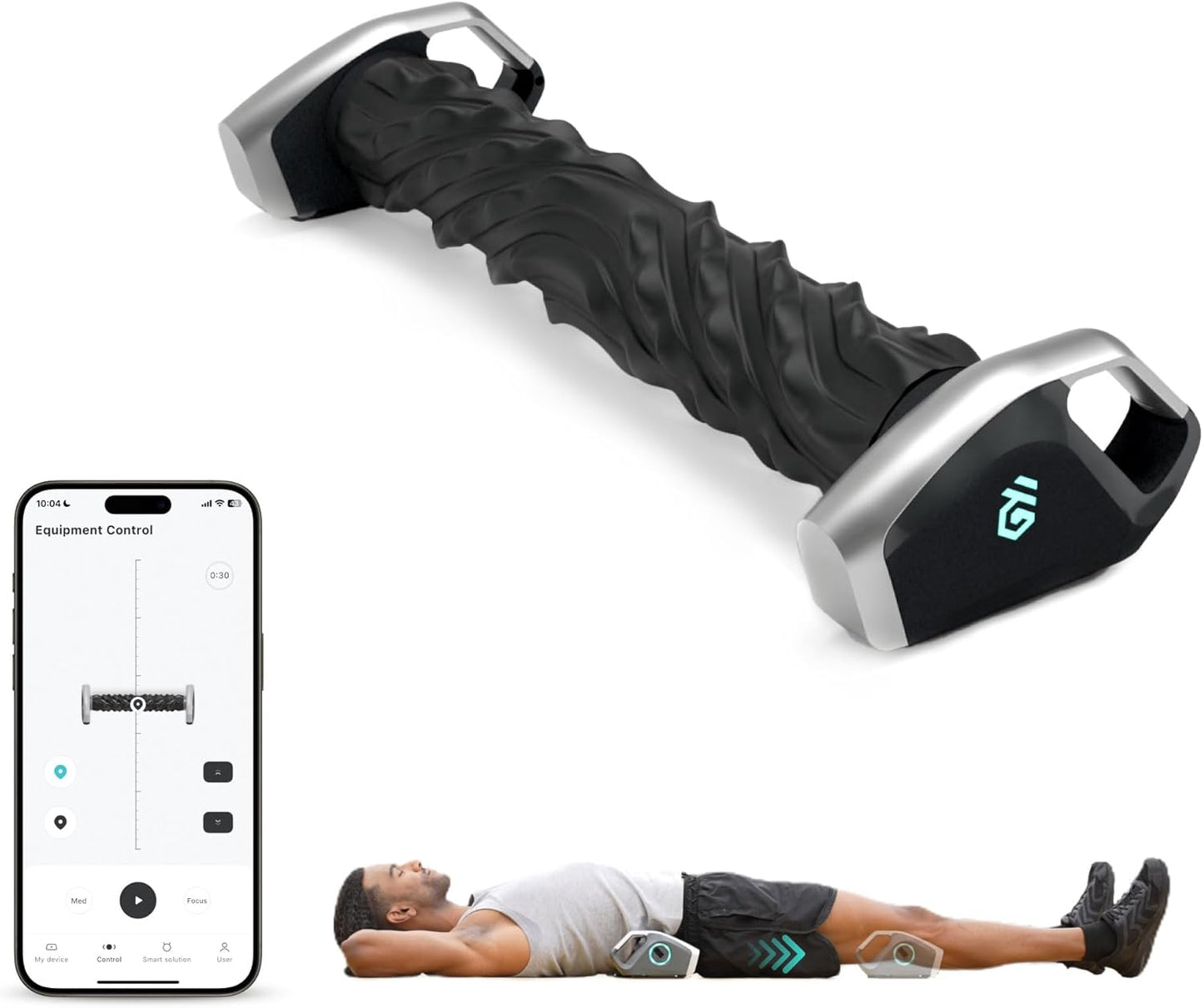 RheoFit A1 Automatic Foam Roller – Hands-Free App-Controlled Muscle Recovery