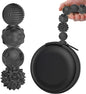 Four textured silicone magnetic fidget balls in a set with two connected together