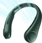 JISULIFE dark green portable hands-free bladeless neck fan worn around the neck