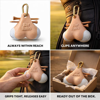Novelty Golf Ball Holder – Funny Clip-On Ball & Tee Carrier for Golf Bag