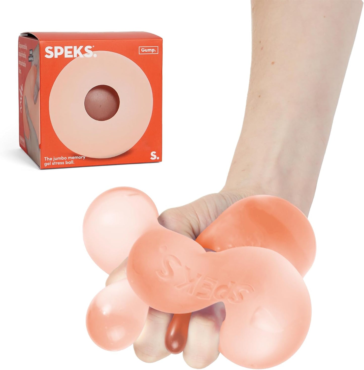 Speks Jumbo Gump Stress Ball – Ultra-Soft Squishy Memory Gel Fidget Toy (Mist)
