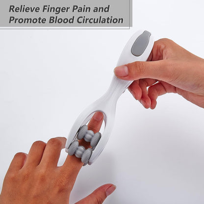 Finger & Hand Massage Roller – Silicone Massager for Hands, Palm & Wrist (Grey)