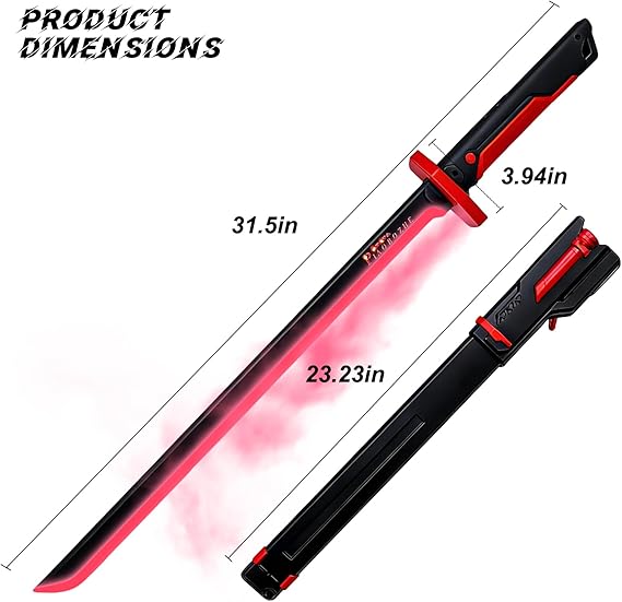 RGB LED Sparking Sword – Cyberpunk Light Up Saber with Sound & Mist