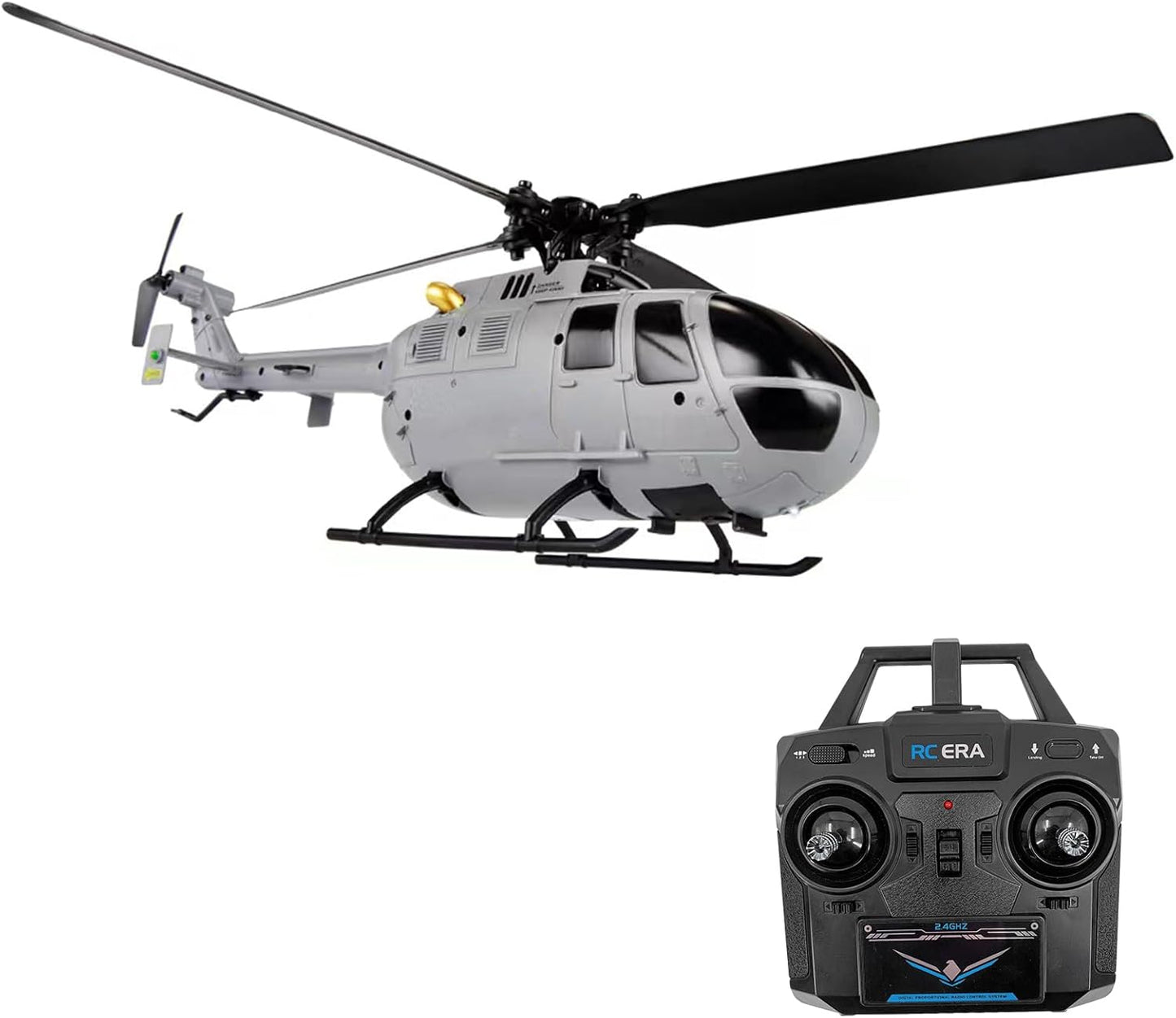 GoolRC C186 gray remote control helicopter with single main rotor
