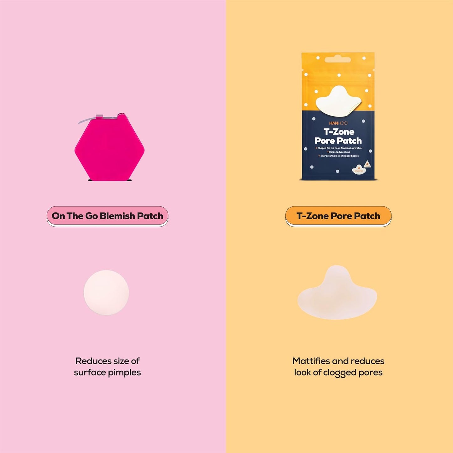 Hanhoo T-Zone Pore & Blemish Patch Bundle – 132 Hydrocolloid Patches (Korean Skincare)