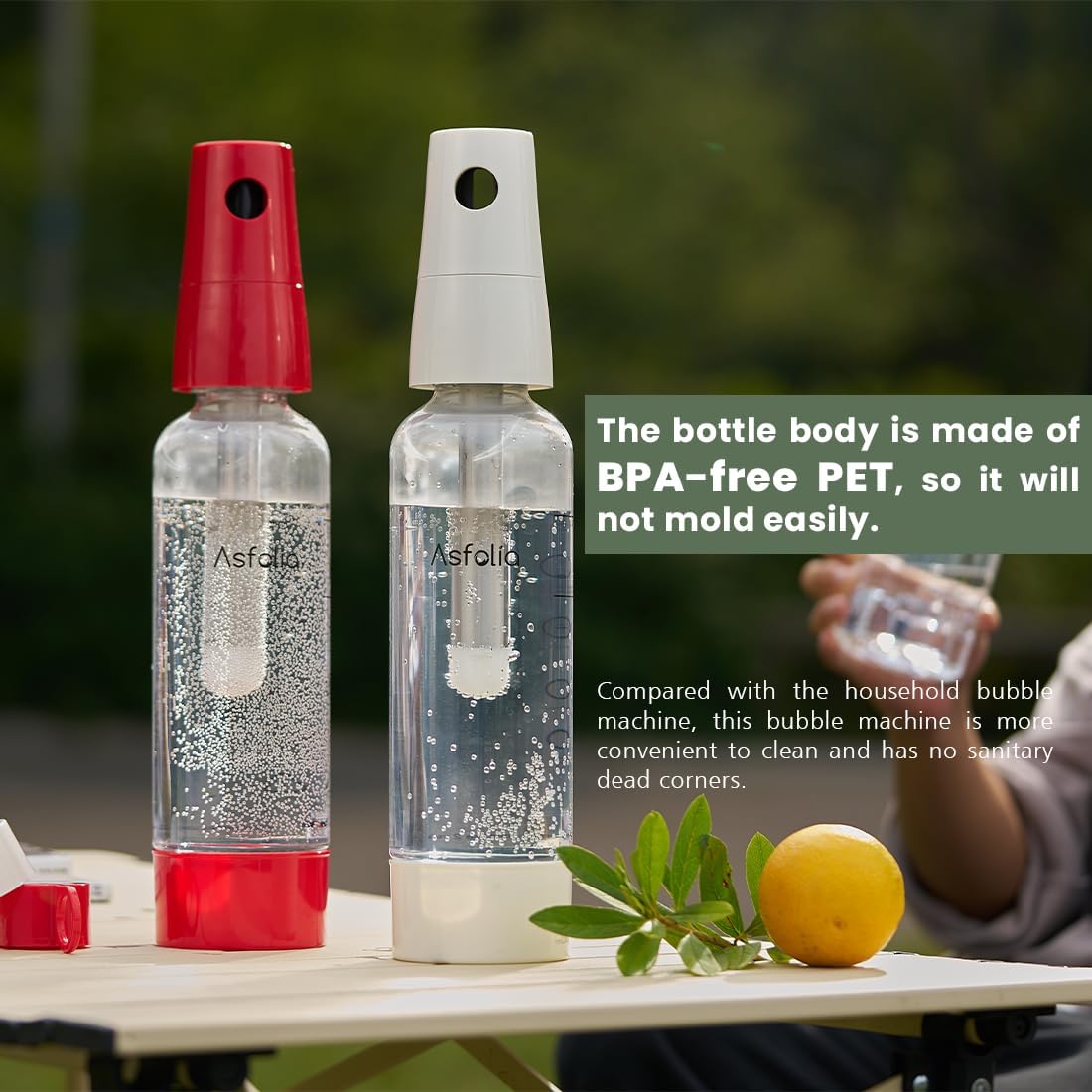Portable Travel Soda Maker – Cordless Sparkling Water Machine with CO2