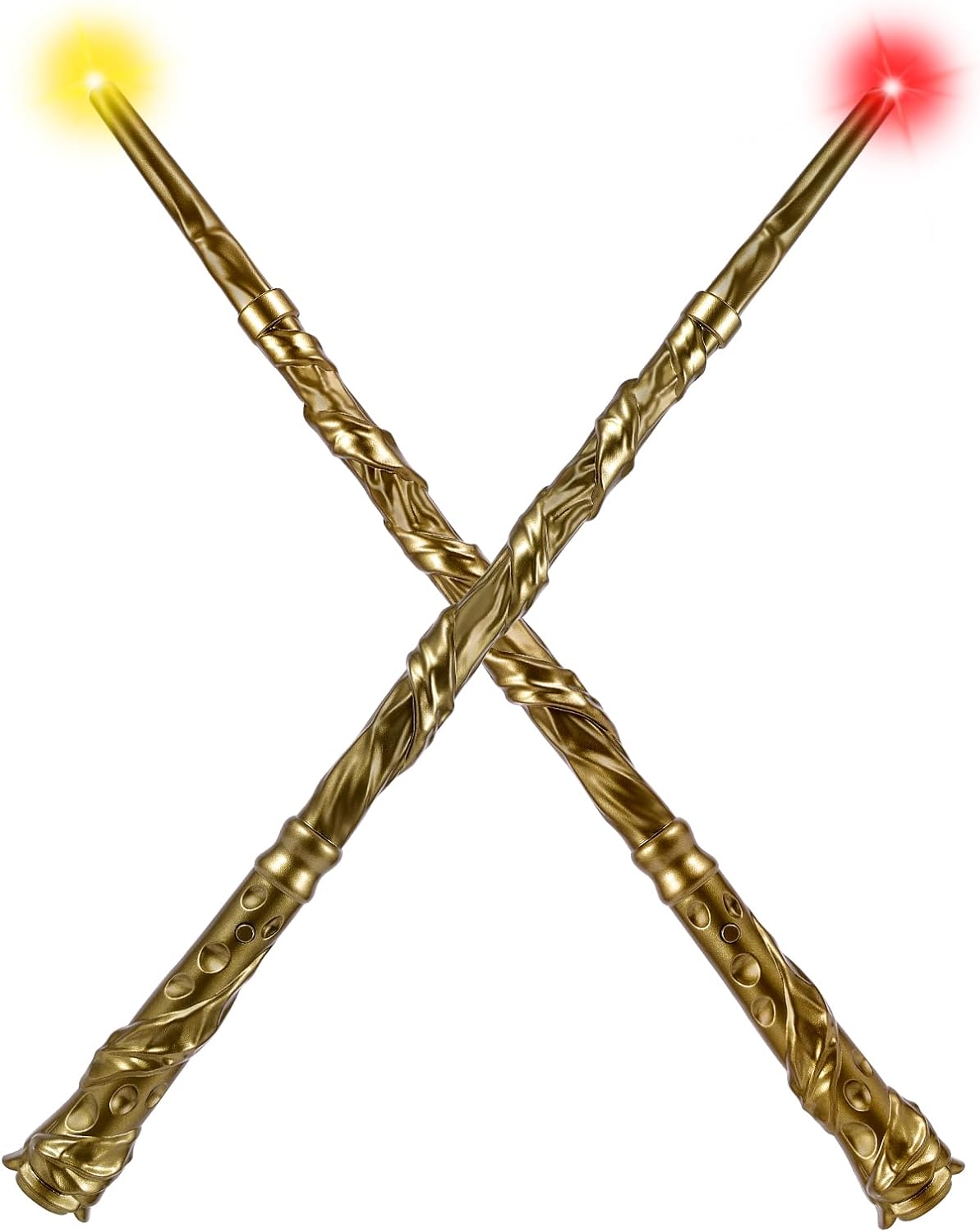 KingVows golden light up magic wand 2 pack with color lights