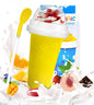 Squeeze Slushy Maker Cup - DIY Frozen Slushie Cup with 2-in-1 Spoon Straw, Silicone Ice Cup for Summer