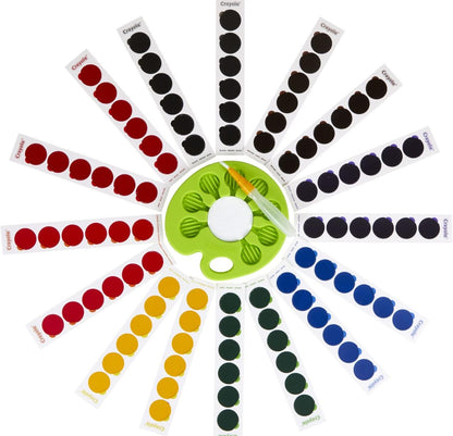 Crayola Watercolor Paint Set – 96 Paint Chips with Refillable Water Brush