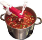 StirMATE automatic hands-free pot stirrer stirring soup in a pot, cordless kitchen stirrer for sauces and risotto
