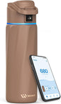 WaterH Smart Water Bottle 24oz - Insulated Stainless Steel with Hydration Tracker, Reminder & LED Display
