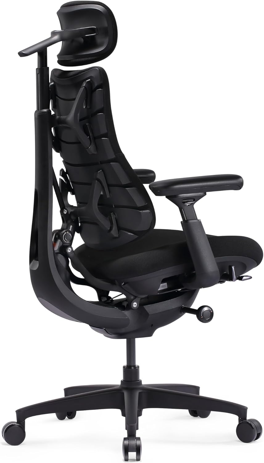 Omni SE ergonomic office chair in Obsidian with adjustable lumbar support and recline