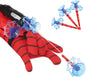 Spider web shooter toy with gloves, superhero wrist launcher for kids cosplay, party and pretend play