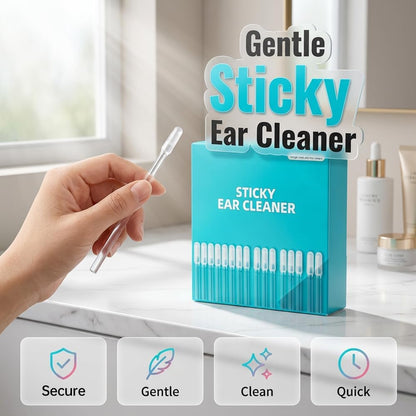Sticky Ear Cleaner - Reusable Ear Wax Removal Tool with Soft Adhesive Tips, Gentle Ear Cleaning for Adults