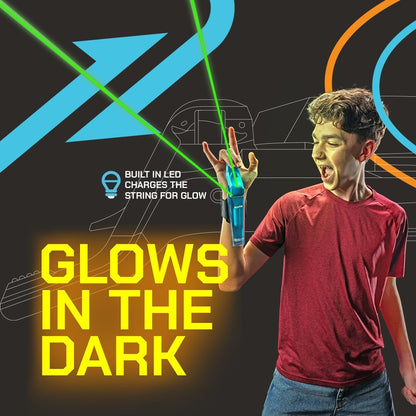 ZipString Aracna Webshooter – Glow-in-the-Dark String Launcher Trick Toy for Kids & Teens